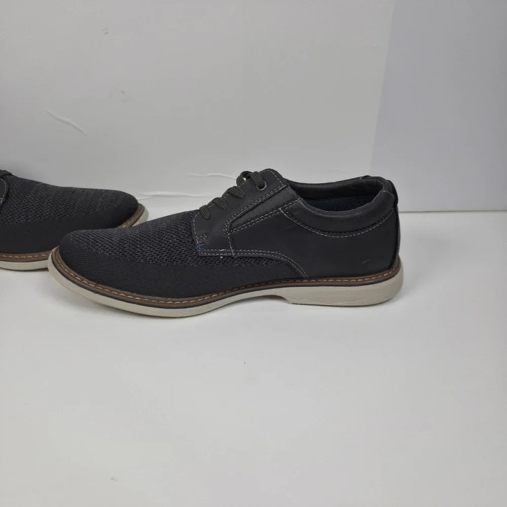 Nunn Bush Otto Knit Plain Toe Oxford Shoes Men's Size 10 W Gray 84964-062